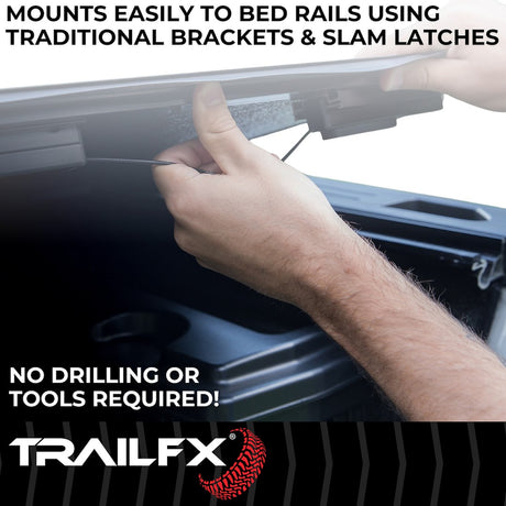 Product of TrailFX TFX Standard Flush Tri-Fold Hard Folding TFX1533 Tonneau Cover