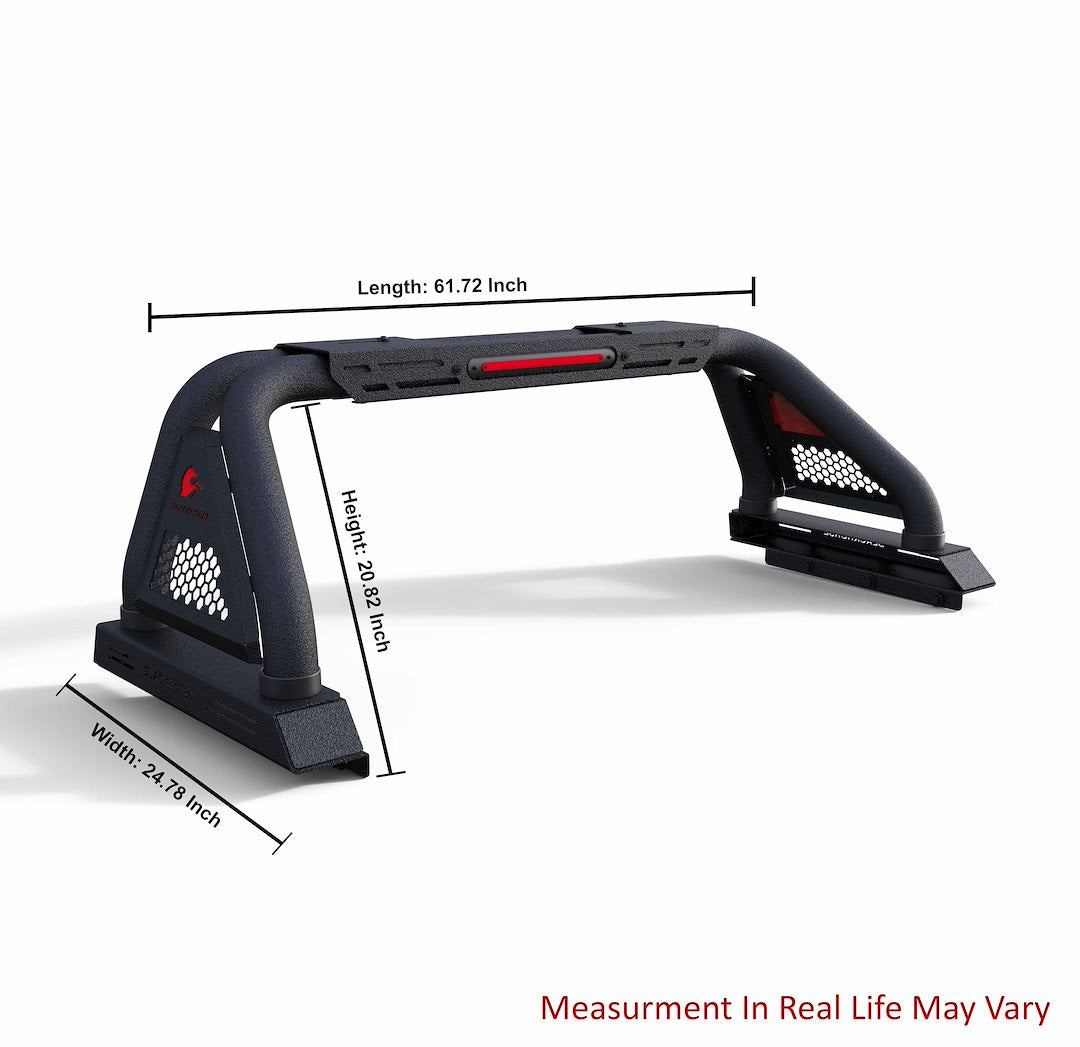 Product of Black Horse Offroad RB09MT Tubular Powder Coated Steel Truck Bed Bar