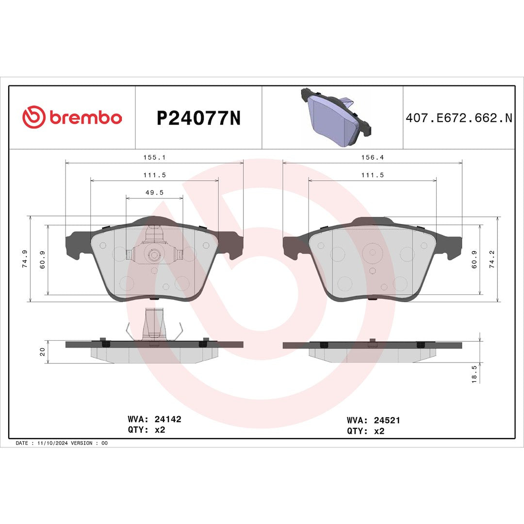 Brembo P24077n Brake Pad||p24077n_Drw.Jpg||89||brmp24077n||1752777