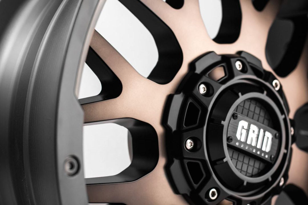 Product of Grid Wheels 20x9 Black With Metallic Dust Face Wheel - 5x5.50 Bolt Pattern