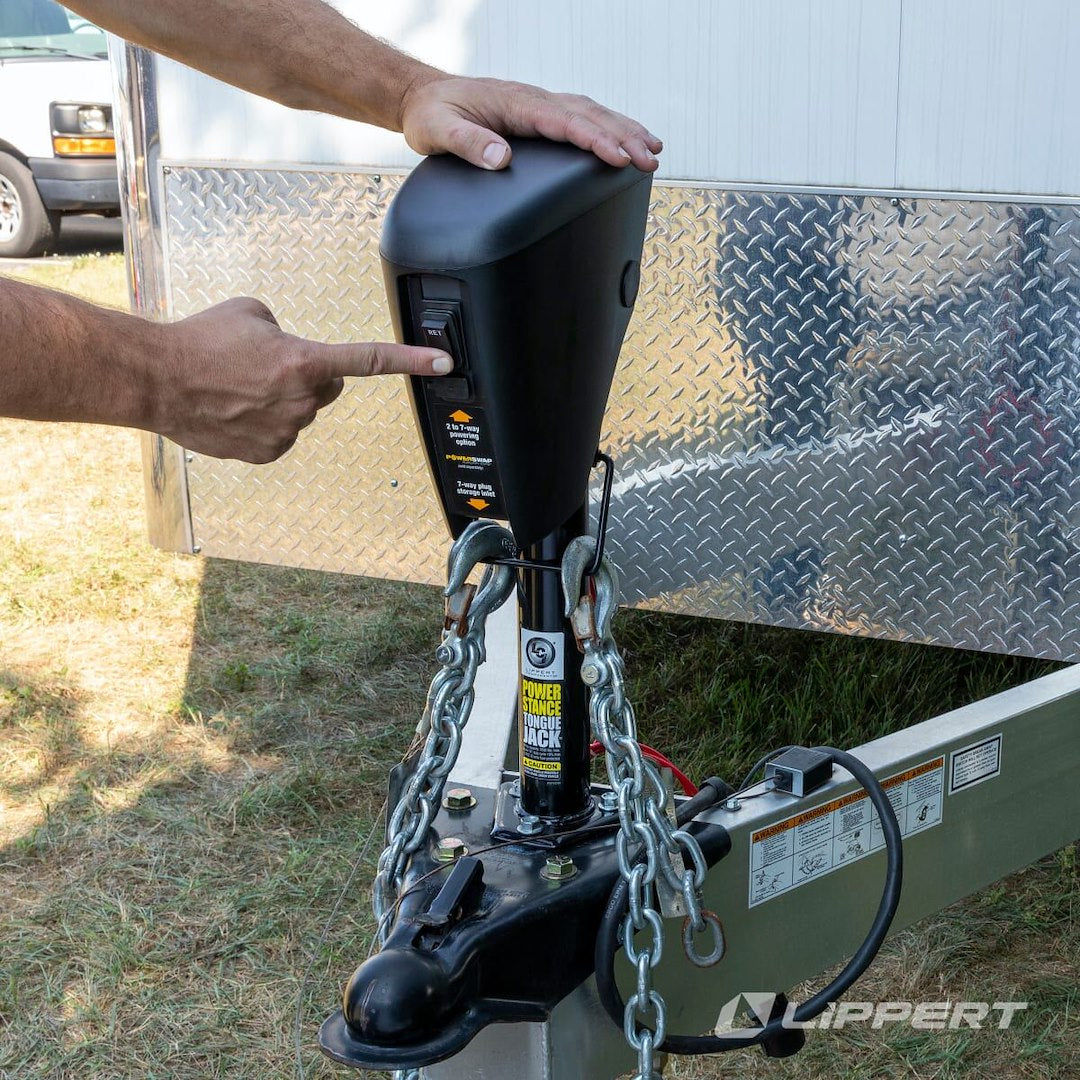 Product of Lippert Components 813748 3500 Pound Electric Trailer Tongue Jack