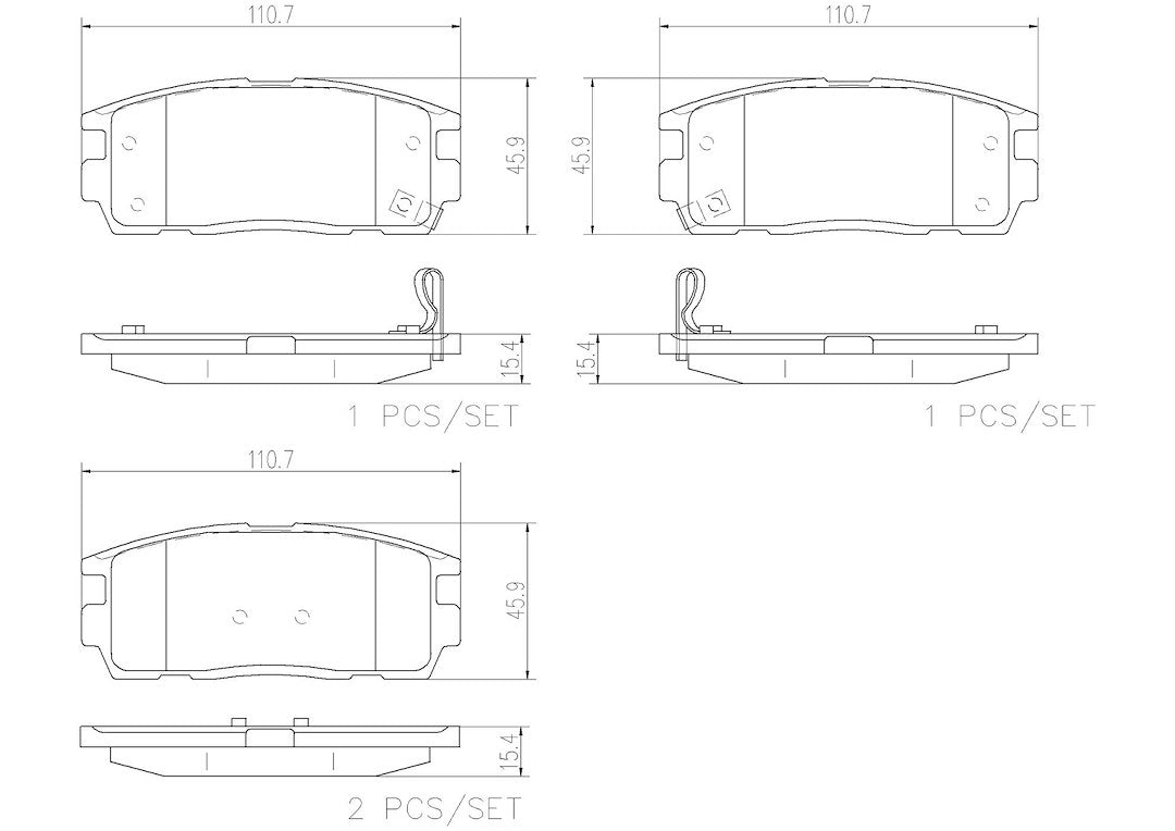 Product of Brembo P10004N Brake Pad - Set Of 4