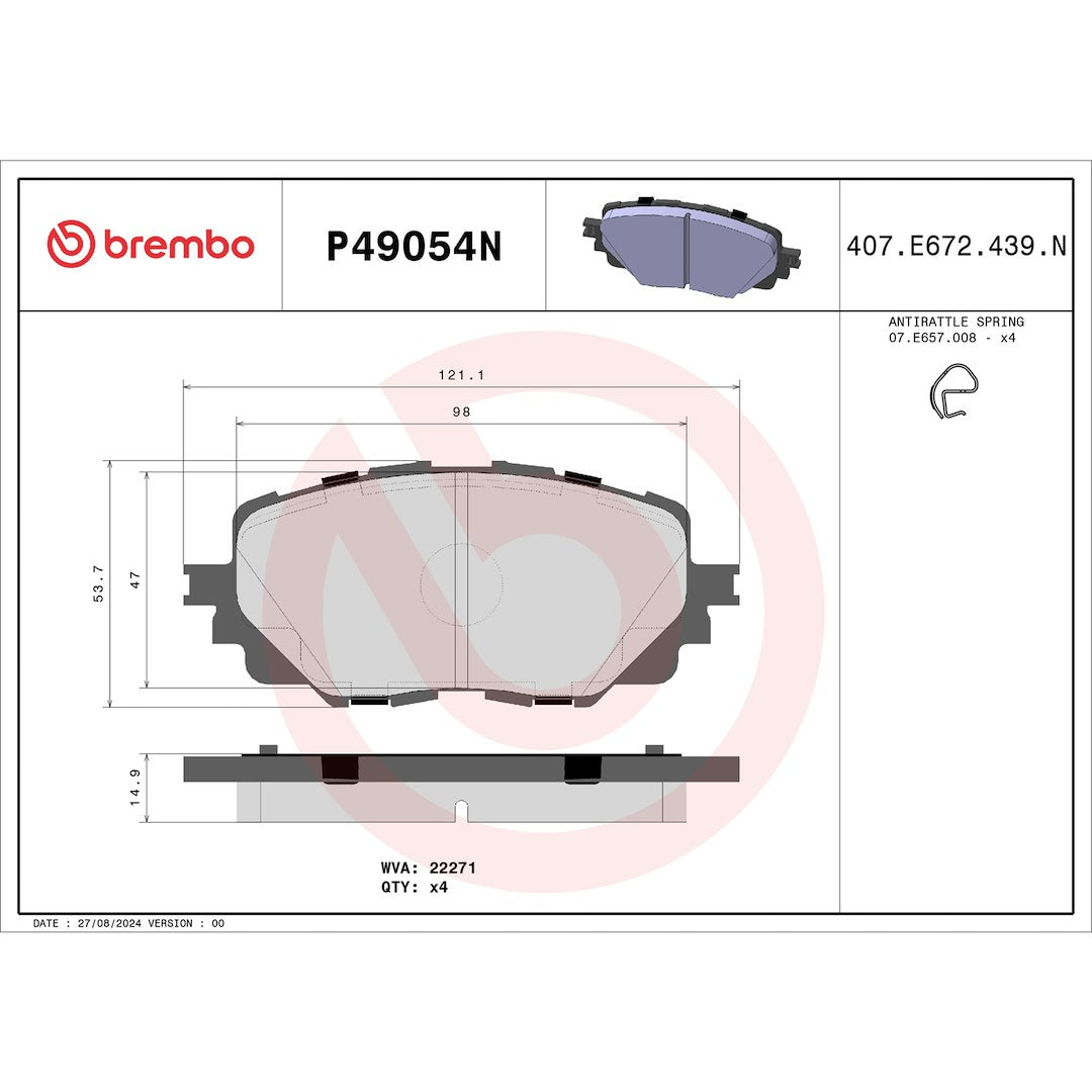 Brembo P49054n Brake Pad||p49054n_Drw.Jpg||87||brmp49054n||1753304