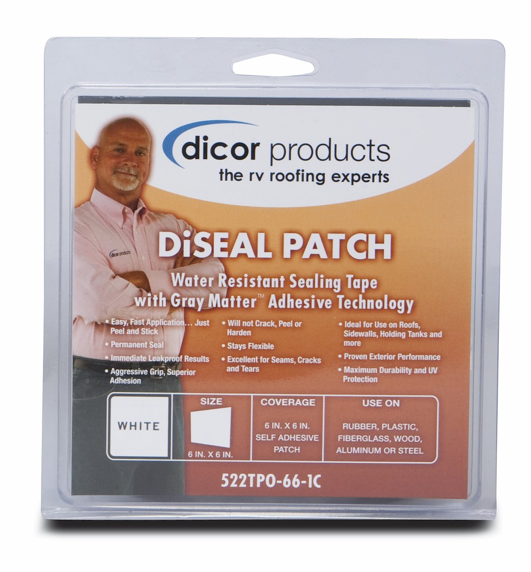 Dicor Corp. 522tpo-66-1c Roof Repair Tape||diseal Patch 522tpo661c.Jpg||85||d6j522tpo661c||1066403