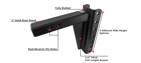 Product of Bulletproof Hitches HD208 2 Inch Receiver Trailer Hitch Ball Mount