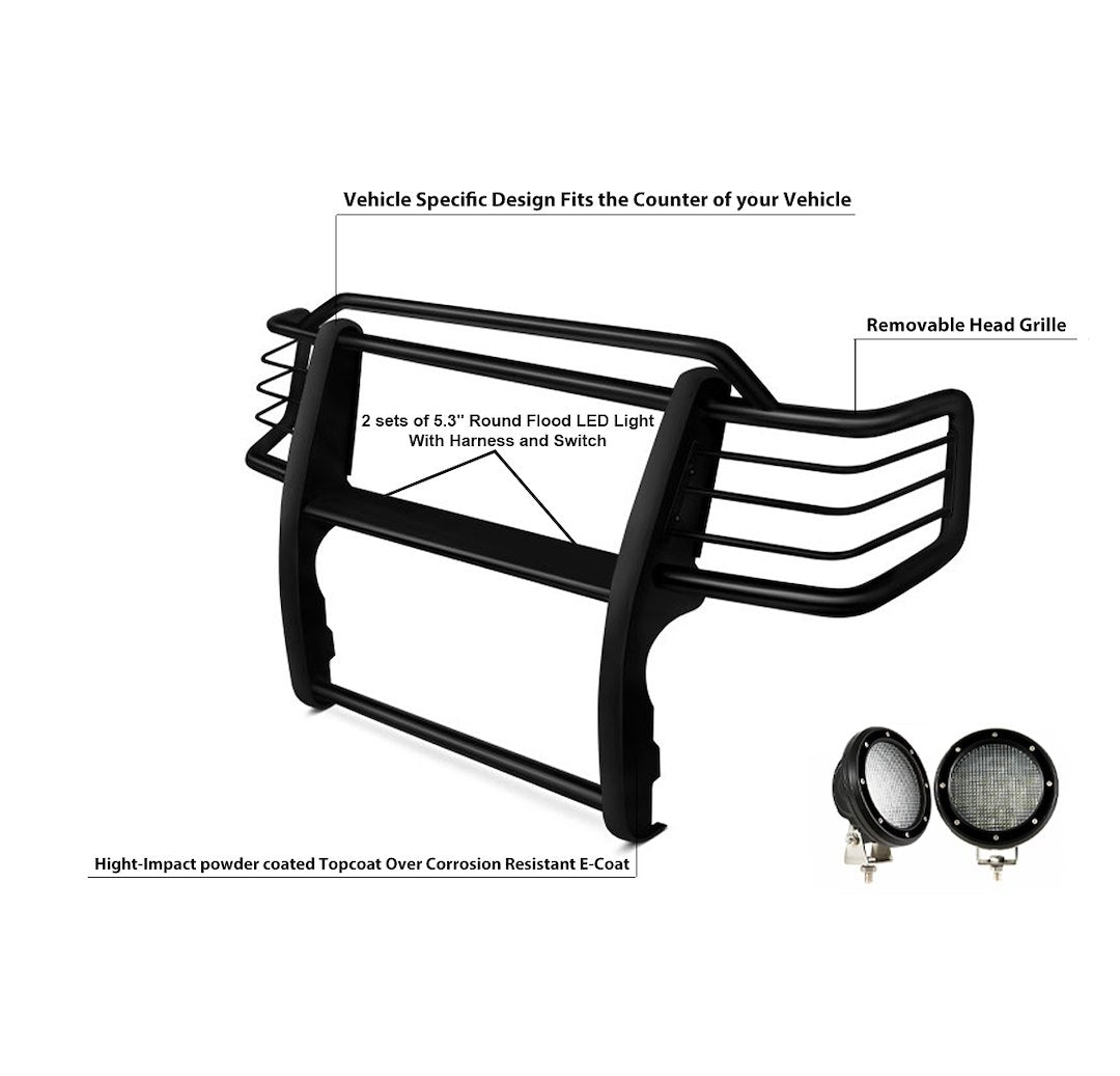 Product of Black Horse Offroad 17T80202MA-PLFB Grille Guard