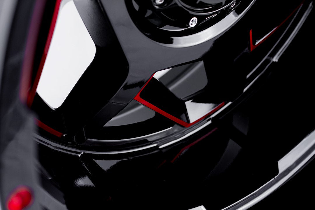 Product of Grid Wheels 22x12 Black With Red Accents Wheel - Not Applicable Bolt Pattern