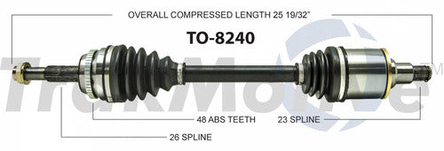 Trakmotive To-8240 Cv Axle Shaft||to-8240.Jpg||85||trkto8240||2261533