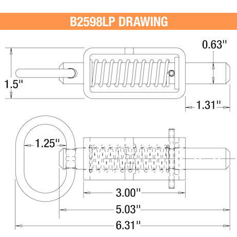 Buyers Products B2598lp Door Latch Assembly||b2598lp_5.Jpg||90||b83b2598lp||2212490
