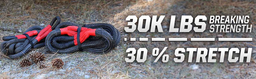 Product of Overland Vehicle Systems 19009916 Recovery Strap 30 Feet Black/ Gray