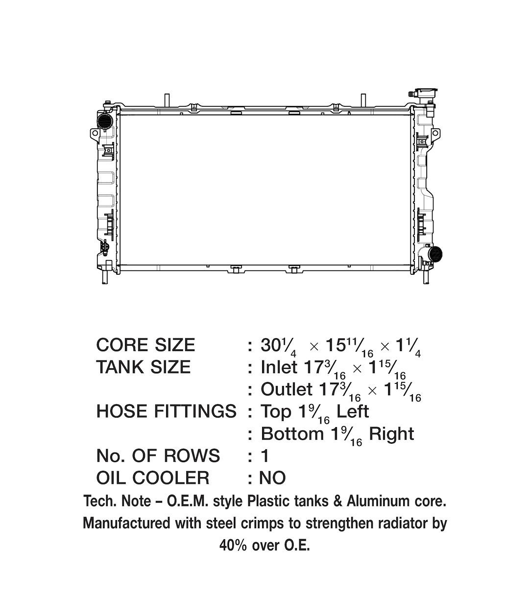 Product of Csf 3631 Radiator