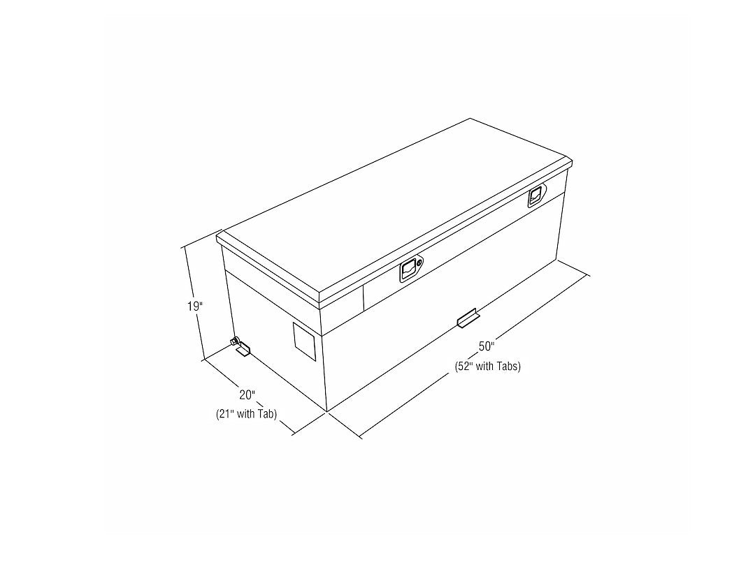 Product of RDS Tanks 72746 Rectangular 51 Gallon Auxiliary Fuel Tank
