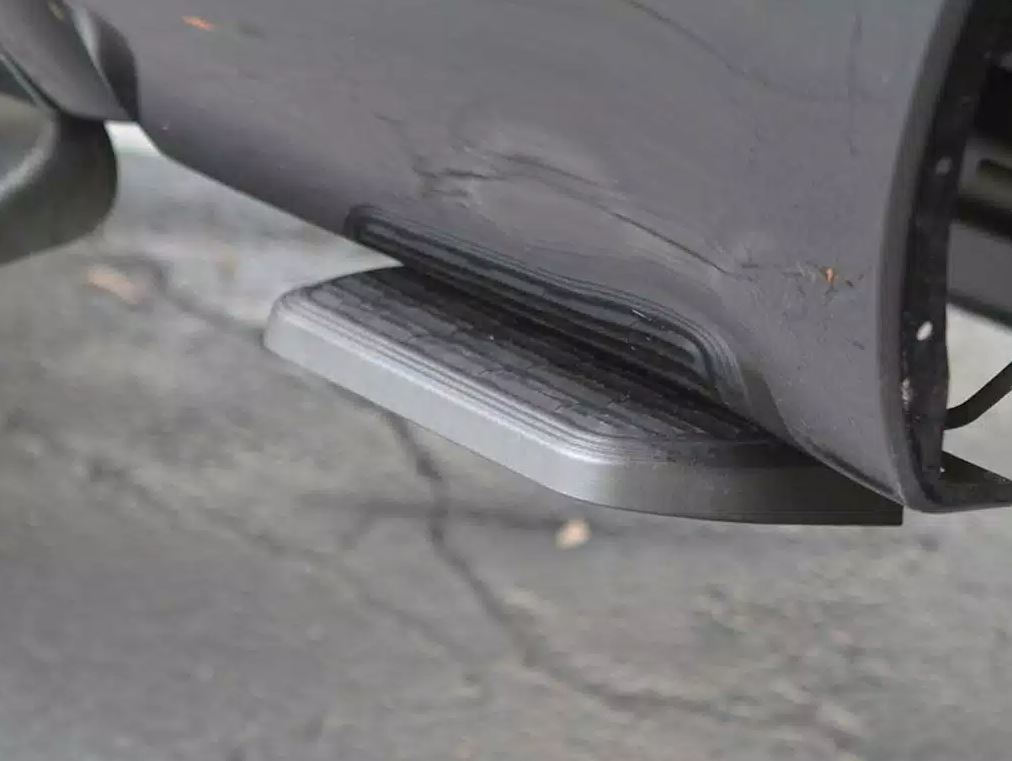 Product of Amp Research 75411-01A Black Powder Coated Aluminum Truck Step