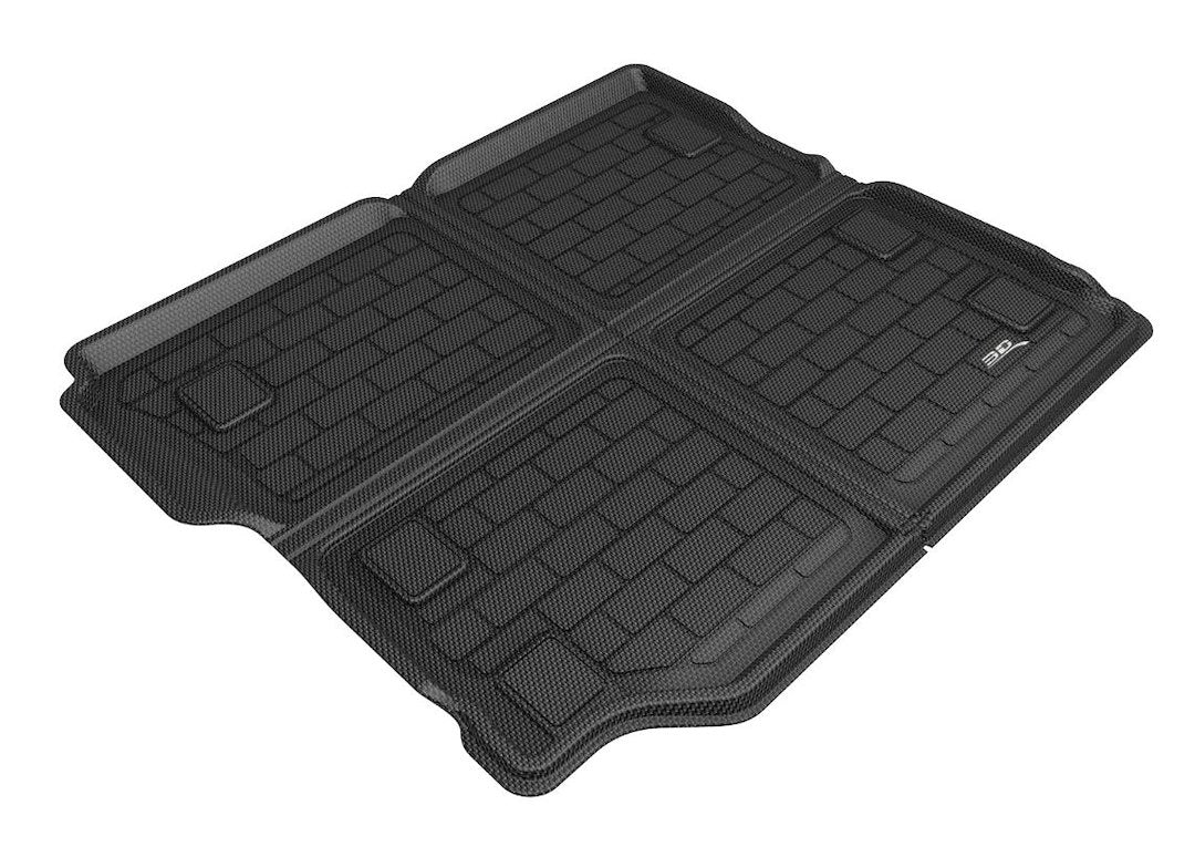 Product of 3D Mats M1JP0211309 Black Thermoplastic Rubber Of Carbon Fiber Texture Back Of 2nd Row Seat Cargo Area Liner