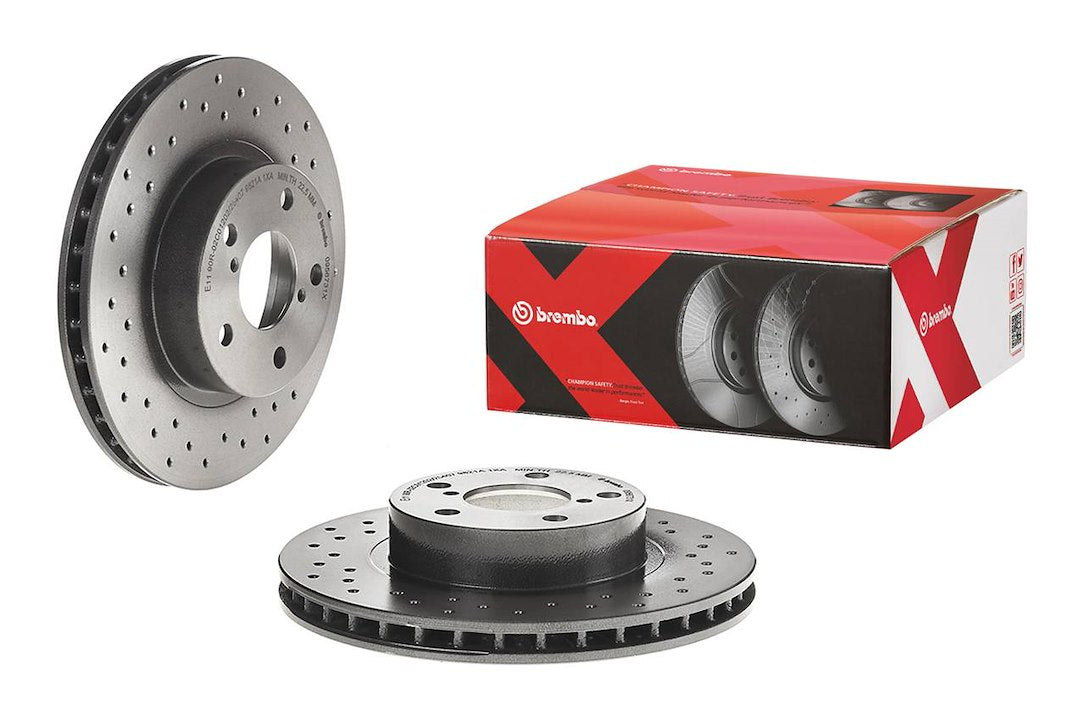 Product of Brembo 0956731XC02 Xtra Vented Cross Drilled 1 Piece Brake Rotor