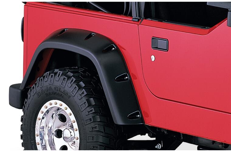 Product of Bushwacker 10042-07 Pocket Style/ Exposed Fasteners Black Fender Flare - Set Of 2