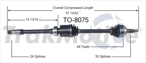 Trakmotive To-8075 Cv Axle Shaft||to-8075.Jpg||85||trkto8075||2261531