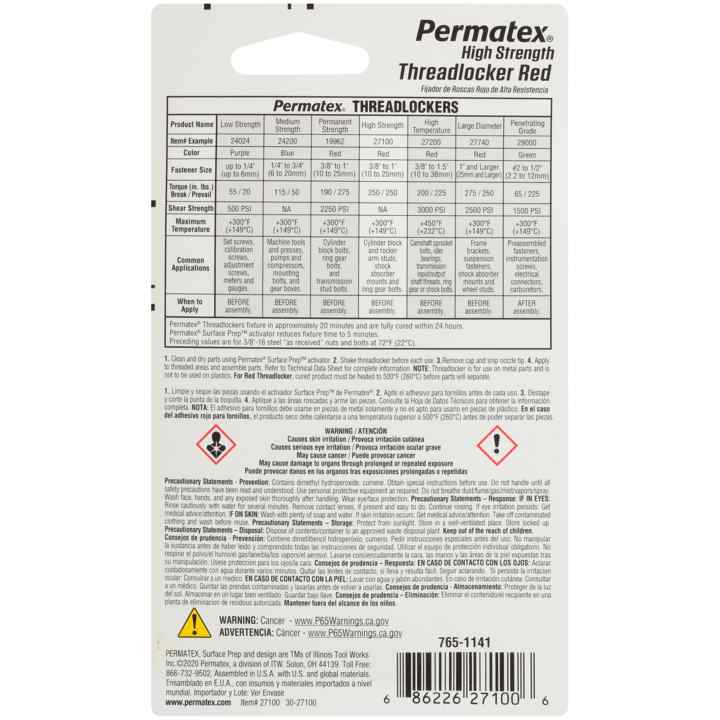 Permatex 27100 Thread Sealant||27100_1.Jpg||86||p1327100||1345076