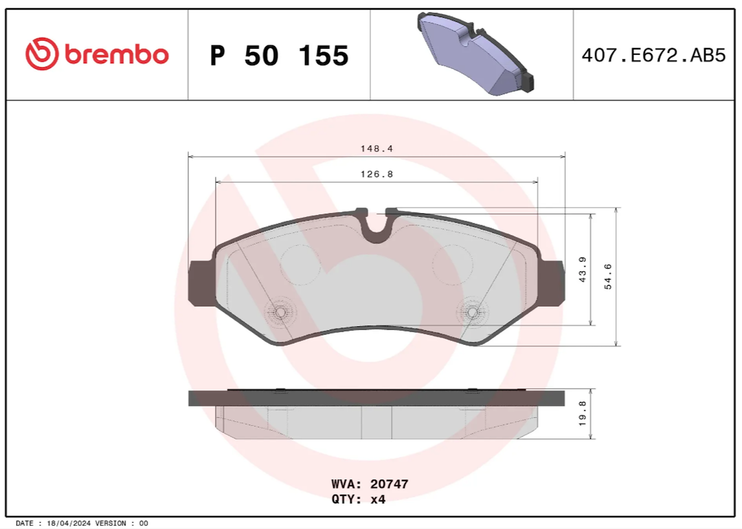 Brembo P50155 Brake Pad||p50155_3.Png||88||brmp50155||1684698