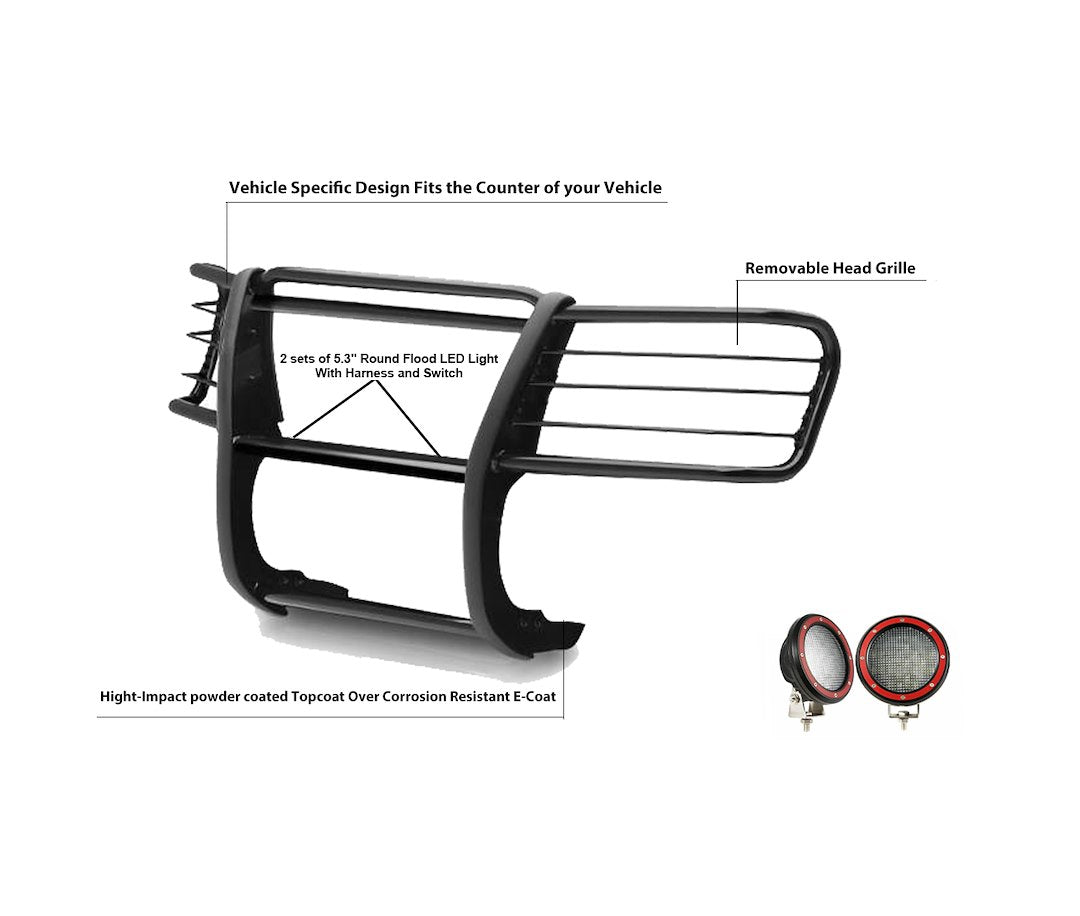 Product of Black Horse Offroad 17FP27MA-PLFR Grille Guard