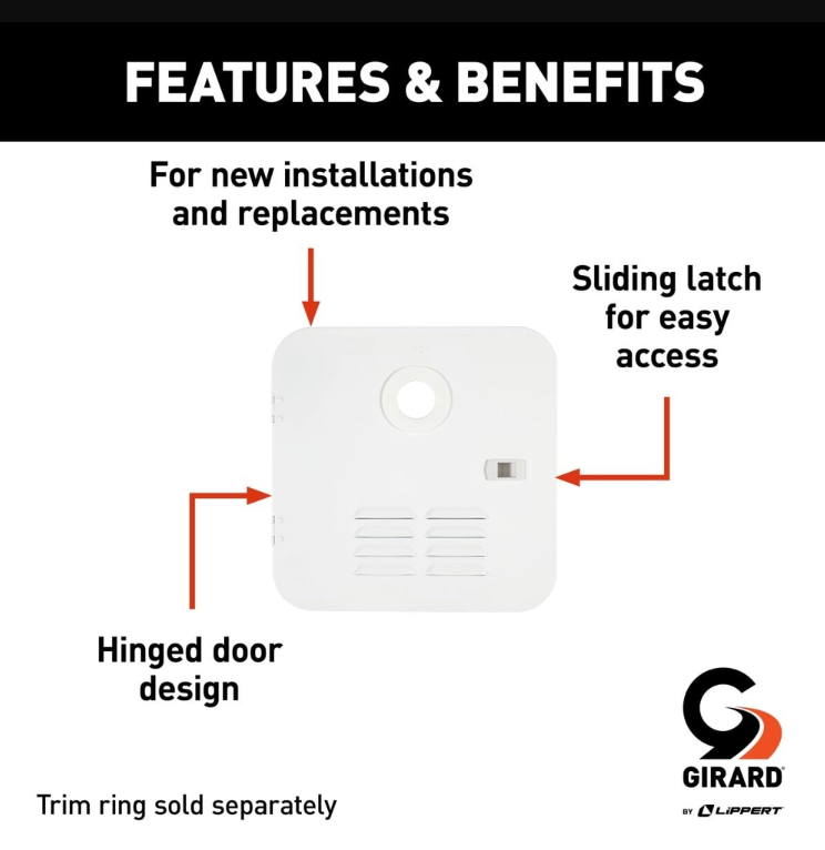 Lippert Components 2022107535 Water Heater Access Door||2022107535_2.Png||87||m6v2022107535||1774307