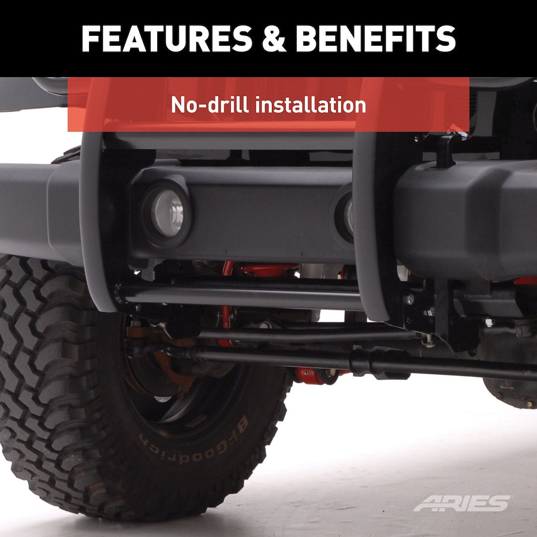 Product of Aries 1050 Grille Guard 1-Piece Black Semi Gloss Powder Coated