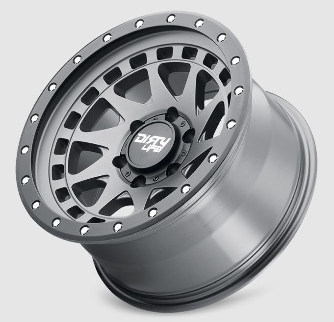 Product of Dirty Life Race Wheels 17x9 Graphite With Black Lip Wheel - 6x5.50 Bolt Pattern