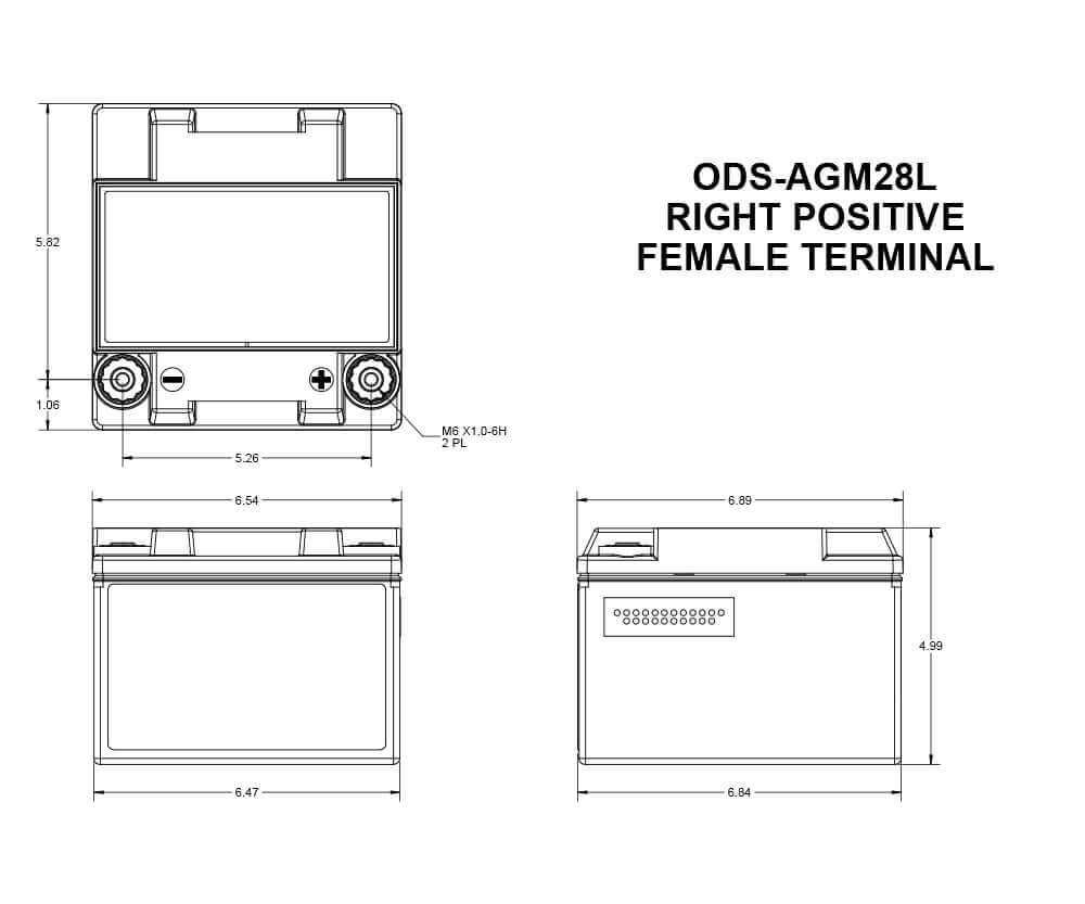 Product of Odyssey Battery Ods-Agm28l Battery