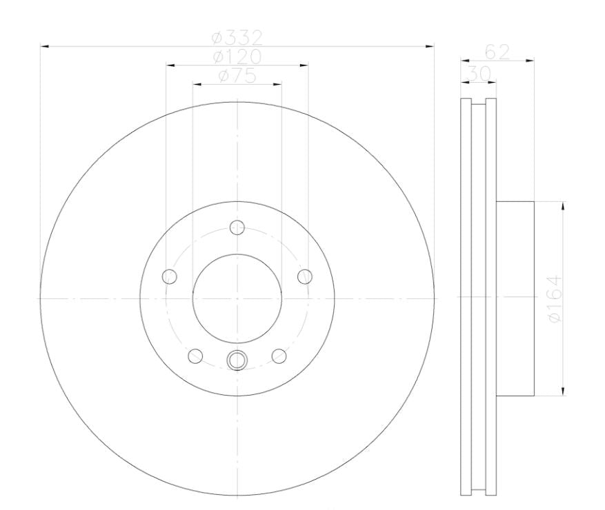 Product of Hella 355122892 Brake Rotor