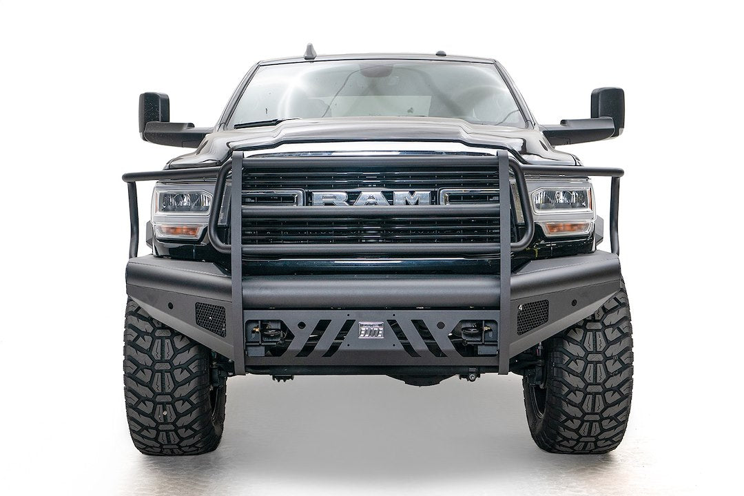 Product of Fab Fours DR19-Q4460-1 Black Steel Elite Steel Matte Powder Coated Bumper
