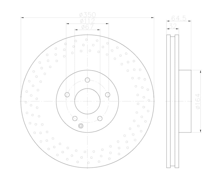Product of Hella 355123012 Brake Rotor