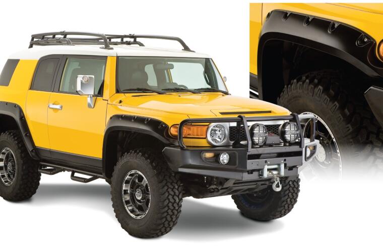 Product of Bushwacker 31922-02 Pocket Style/ Exposed Fasteners Black Fender Flare - Set Of 4