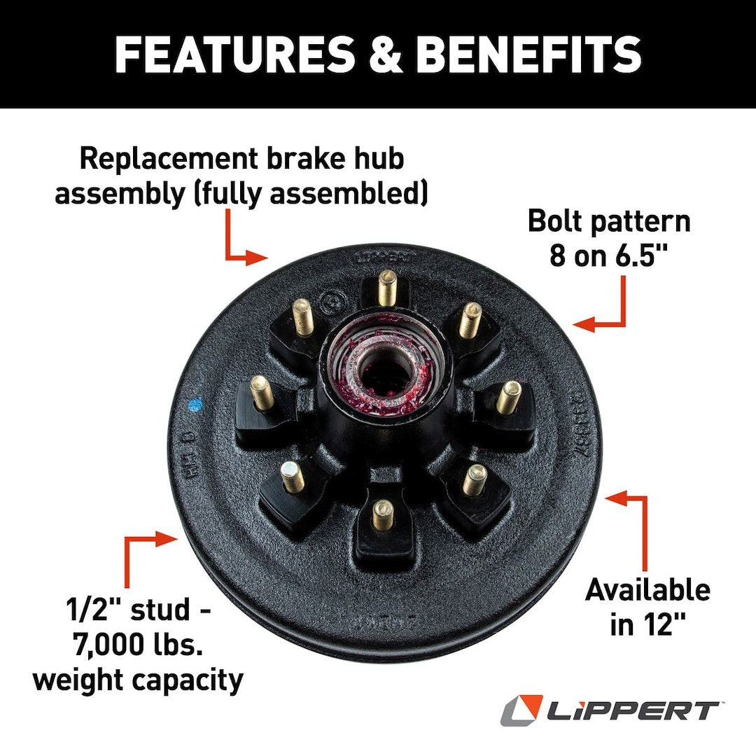 Product of Lippert Components 814203 Trailer Brake Hub Assembly