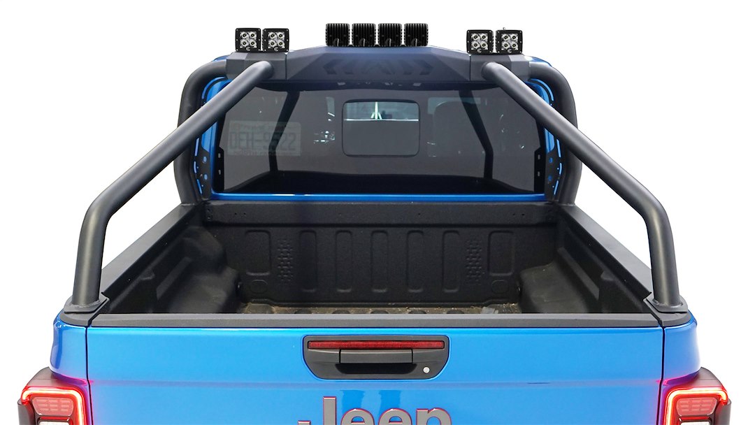 Product of Fab Fours JTSR20-1 Black Powder Coated Bar Style Headache Rack