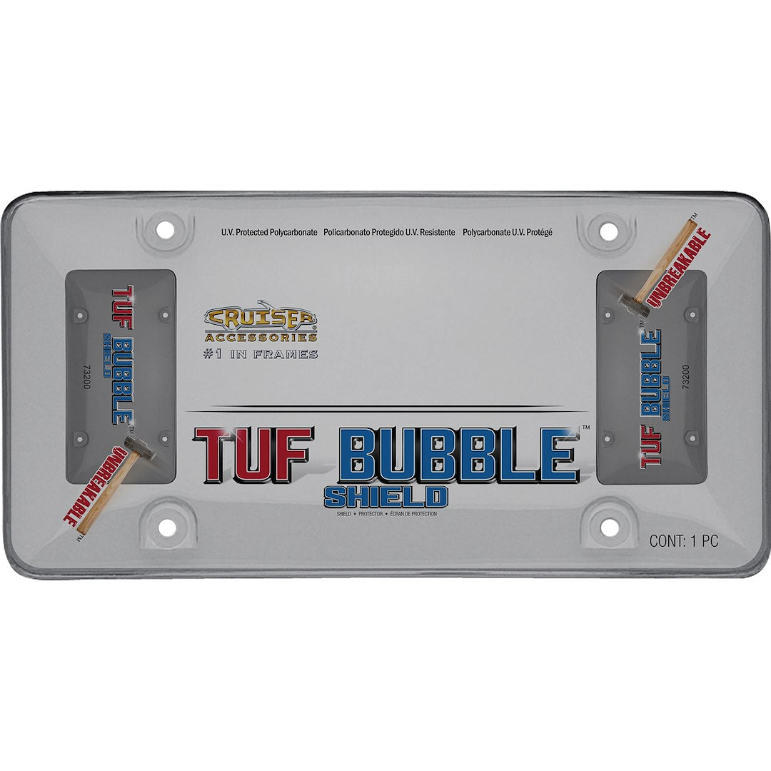 Cruiser 73200 License Plate Cover||73200_P01-Tuf-Bubble-Shield_Smoke-Inpack.Jpg||86||c3473200||1287144