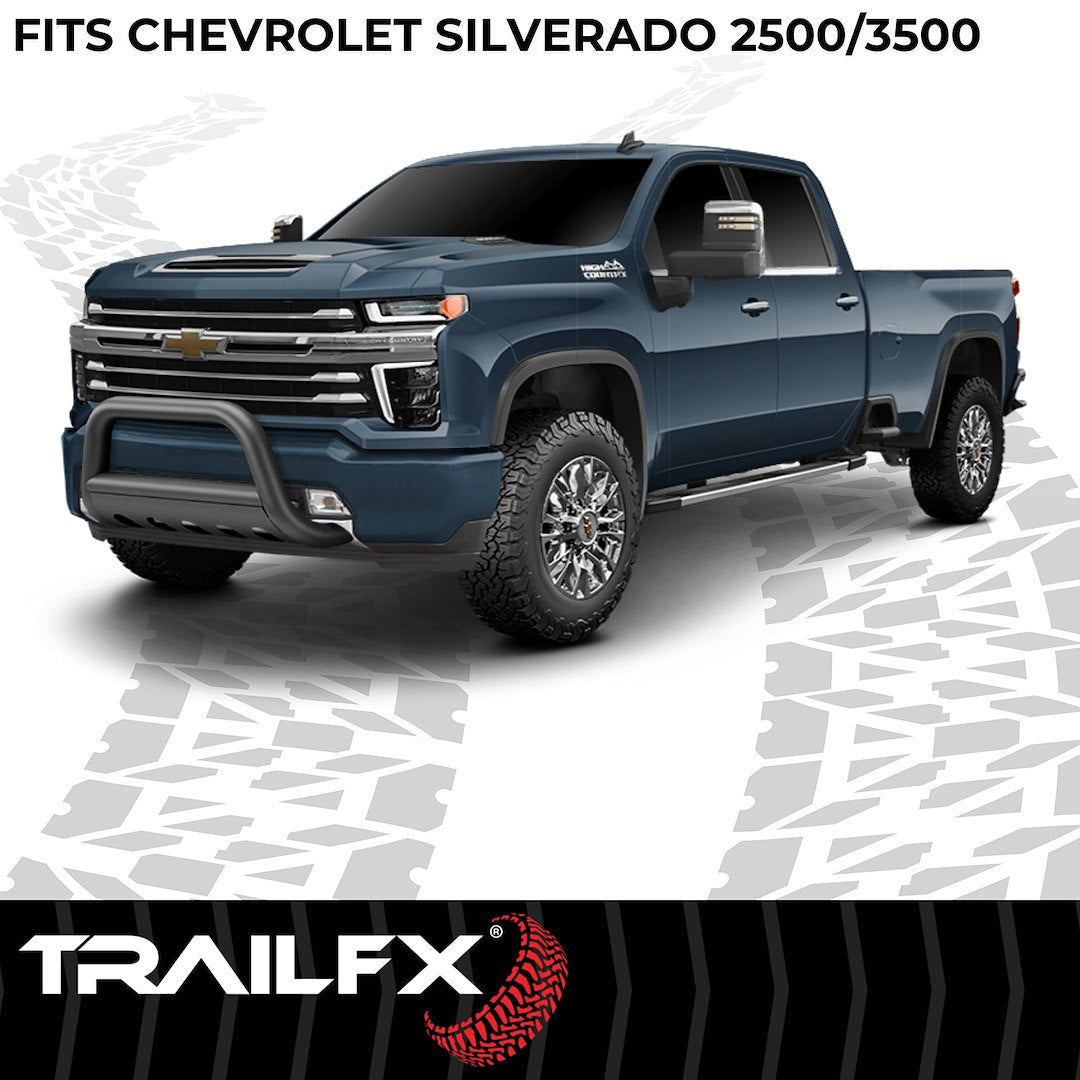 Product of TrailFX B0040B Bull Bar Black Powder Coated 3 Inch Yes with skid plate