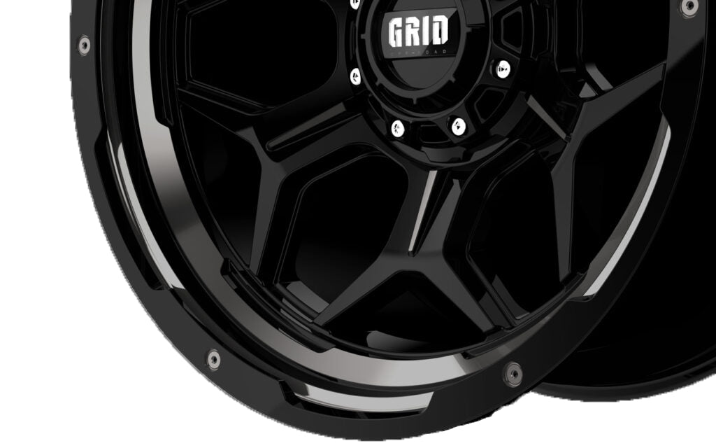 Product of Grid Wheels 20x10 Black With Natural Lip Wheel - Not Applicable Bolt Pattern
