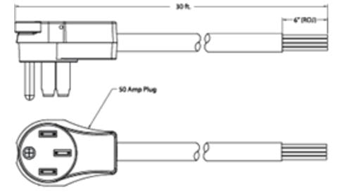 Product of Southwire Corp. 50a30mose Power Cord