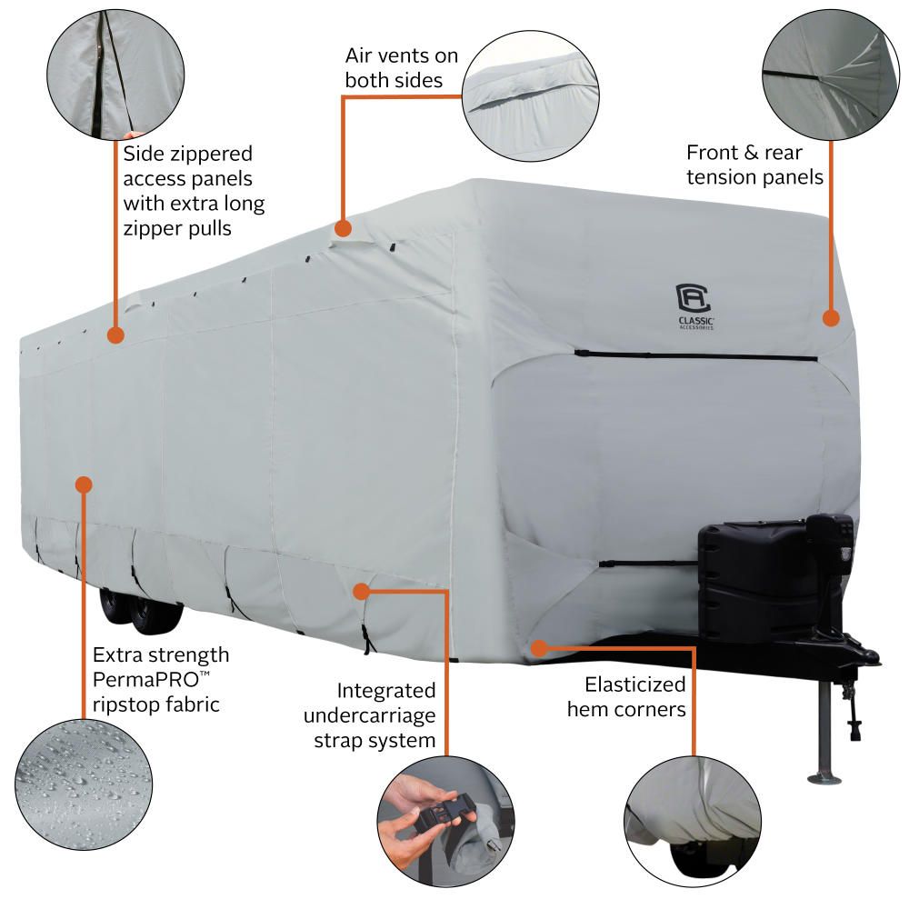 Product of Classic Accessories 80-138-181001-00 Travel Trailer Cover