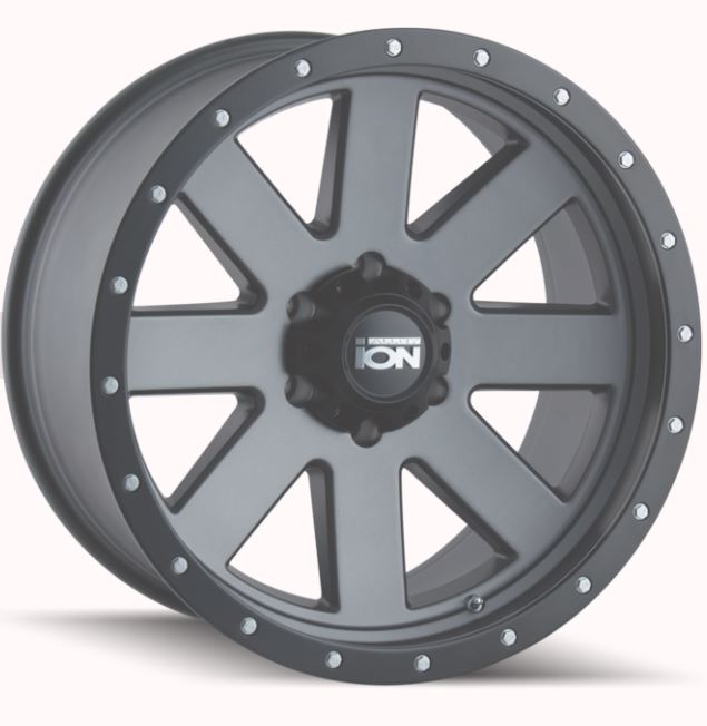 Product of ION Wheels 17x8.5 Gun Metal With Black Bead Lock Ring Wheel - 5x5.00 Bolt Pattern