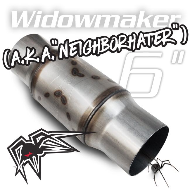 Product of Black Widow Exhaust BW0012-40 Widowmaker Stainless Steel Exhaust Muffler
