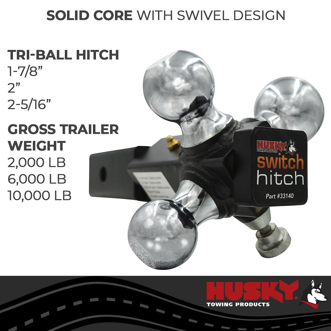Product of Husky Towing 33140 2 Inch Receiver Trailer Hitch Ball Mount