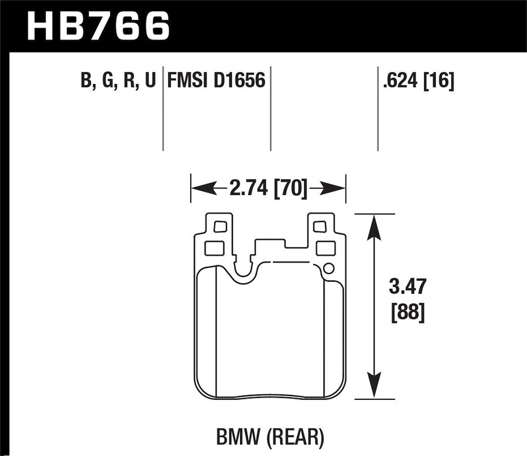 Hawk Performance Hb766b.624 Brake Pad||hb766.Jpg||86||h27hb766b624||1604835