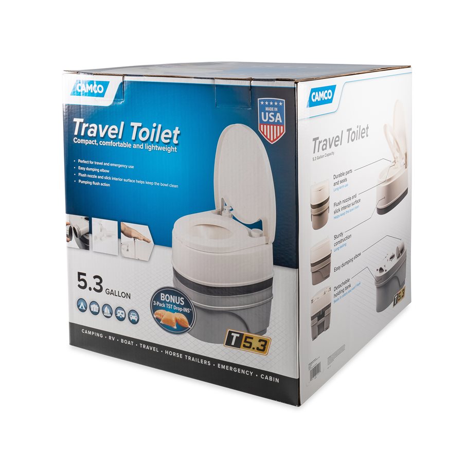 Product of Camco 41545 Portable Full Bowl Flush Toilet , 12-5/8 Inch