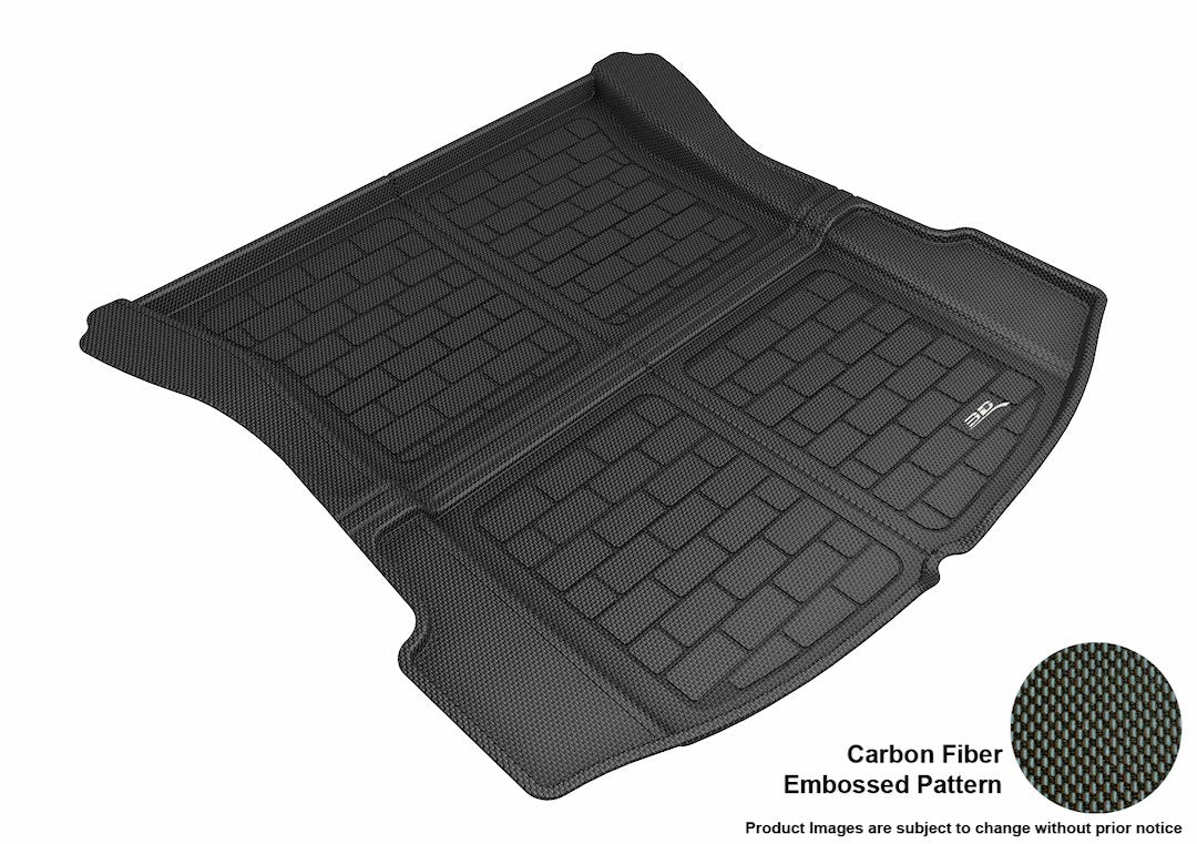 Product of 3D Mats M1TL0041309 Black Thermoplastic Rubber Of Carbon Fiber Texture Back Of 2nd Row Seat Cargo Area Liner