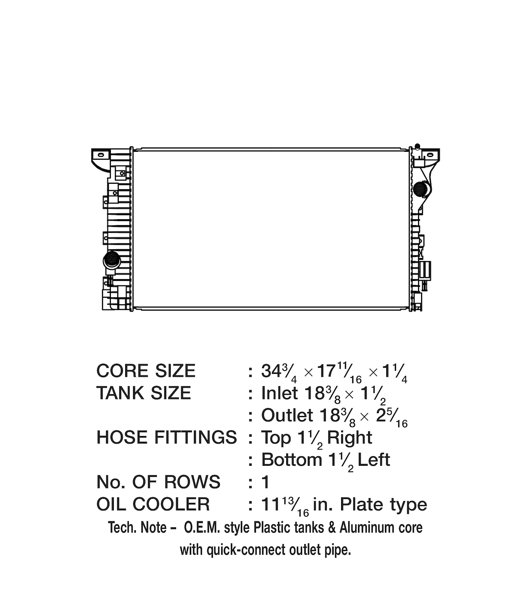 Product of Csf 3744 Radiator