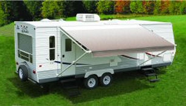 Product of Carefree RV EA146B00 RV Patio Electric/ Manual Awning , Camel Shale Fade