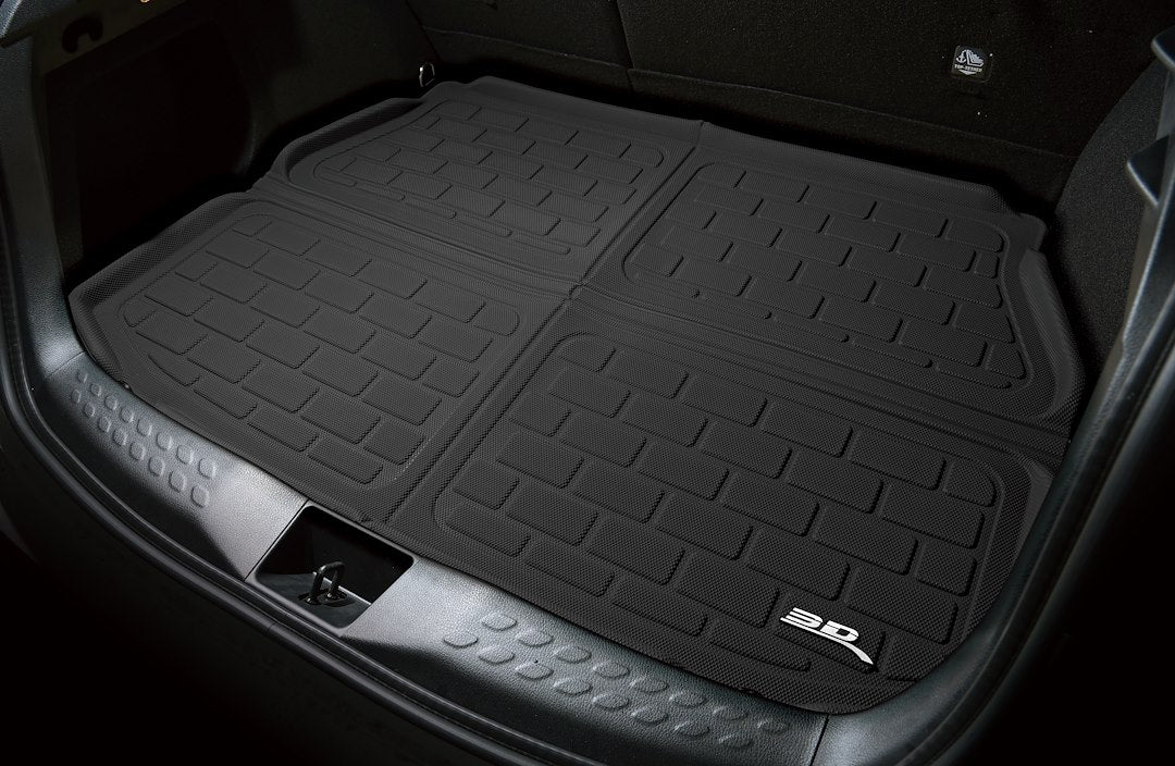 Product of 3D Mats M1TL0211309 Black Thermoplastic Rubber Of Carbon Fiber Texture Back Of 2nd Row Seat Cargo Area Liner