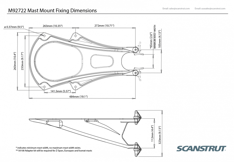 Scanstrut M92722 Radar Antenna Mount||m92722_2.Png||87||scam92722||1189907