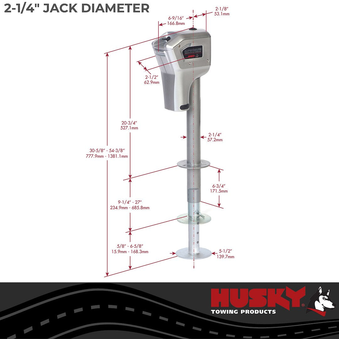 Product of Husky Towing 82022 5000 Pound Electric Trailer Tongue Jack